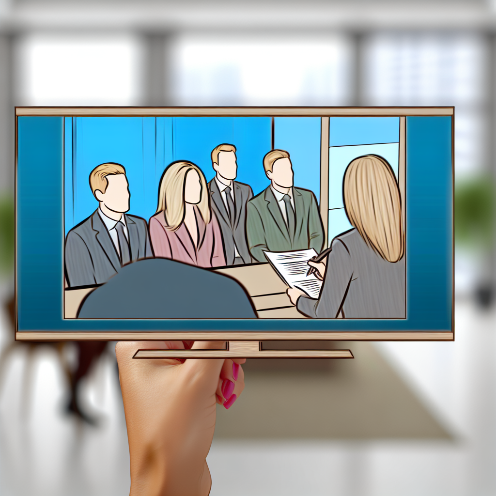 bank interview on tv white people blond
